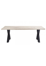 Aspen Dining Table 180W  Solid Wood Top 